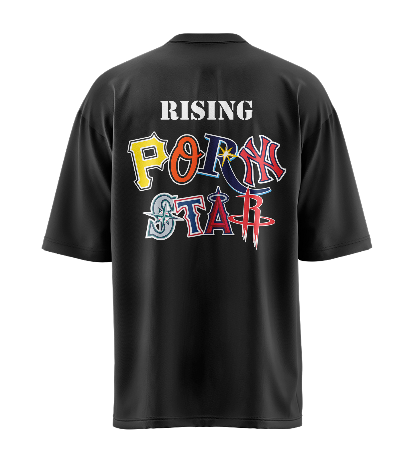 CAMISETA NEGRA RISING PXRN STAR