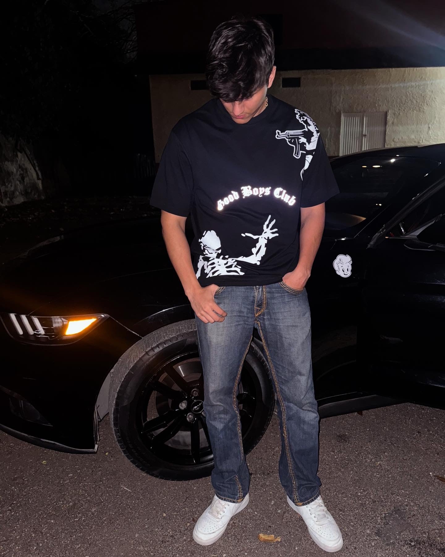 CAMISETA NEGRA REFLECTIVE CONTACT