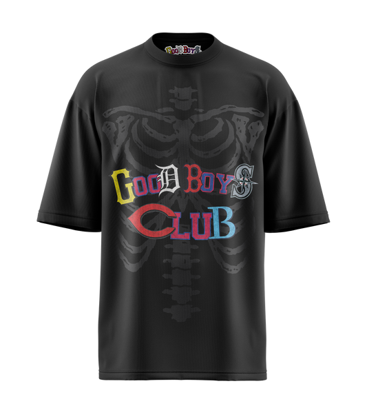 CAMISETA NEGRA GBC SKELETTON DESGASTADO