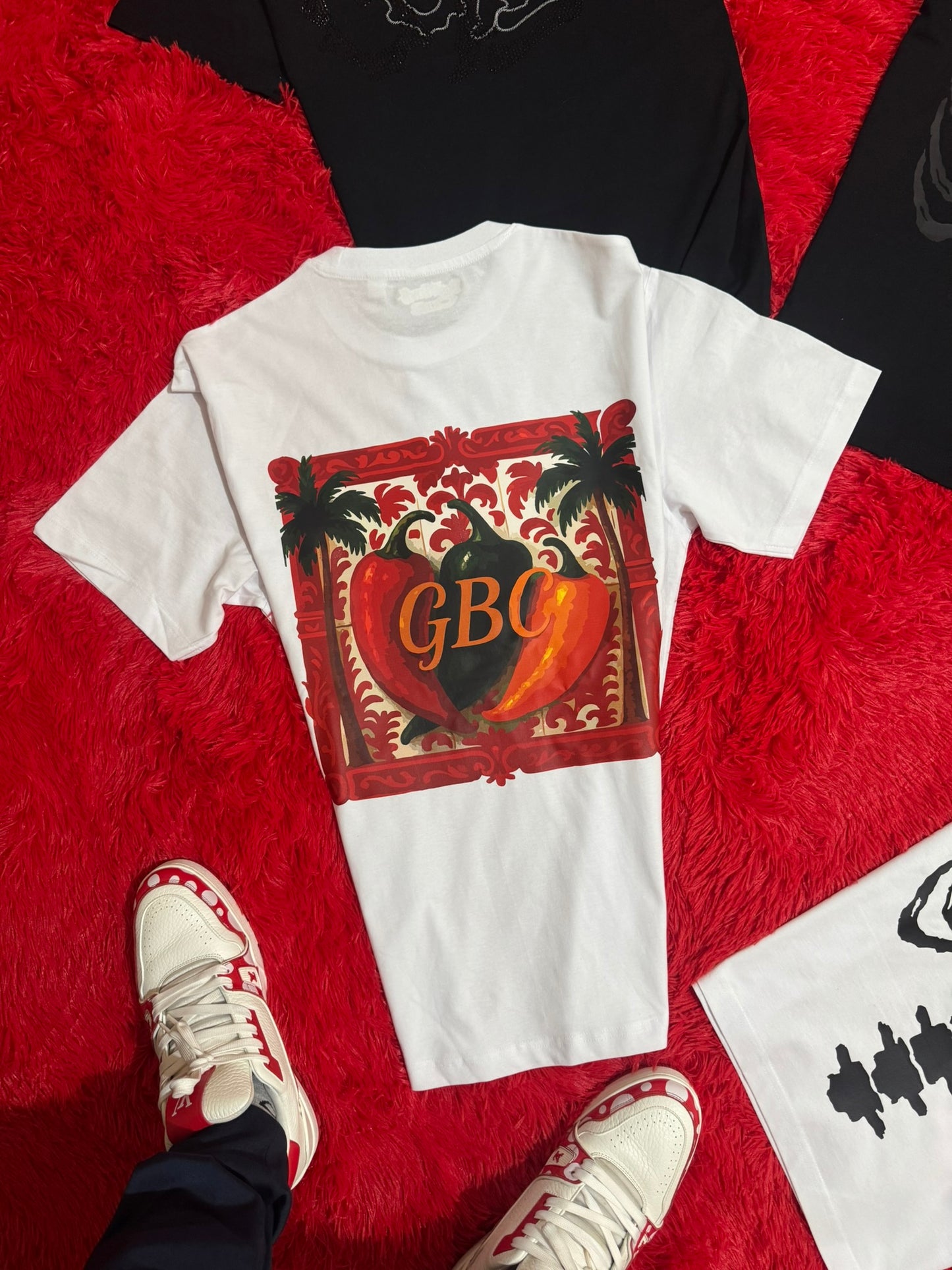 CAMISETA BLANCA GBC SPICY MEXICAN CHILE