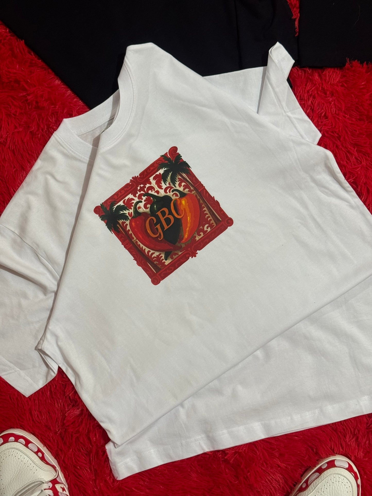 CAMISETA BLANCA GBC SPICY MEXICAN CHILE