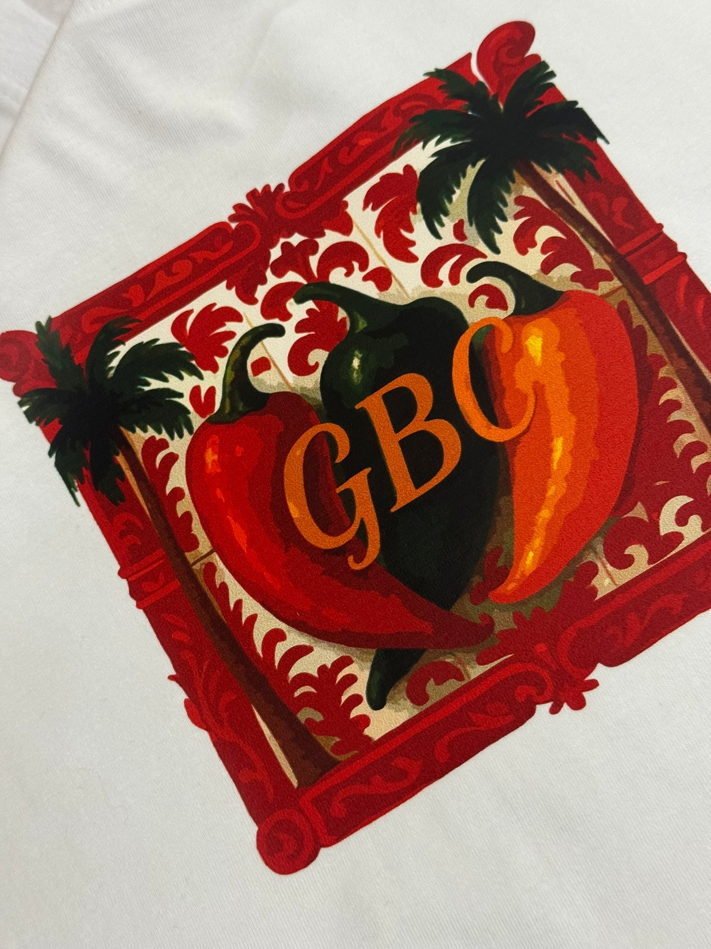 CAMISETA BLANCA GBC SPICY MEXICAN CHILE