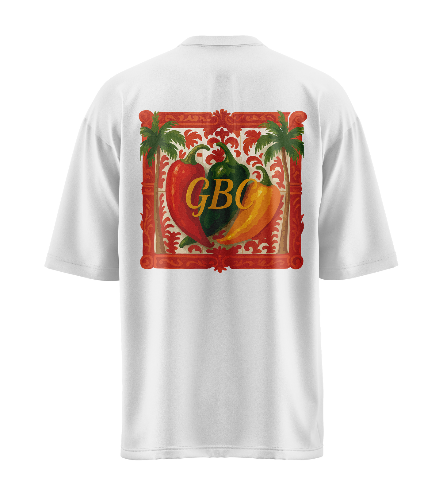 CAMISETA BLANCA GBC SPICY MEXICAN CHILE