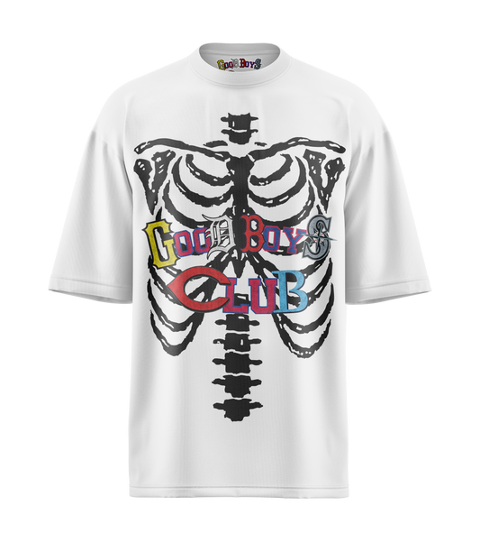 CAMISETA BLANCA GBC SKELETTON DESGASTADO