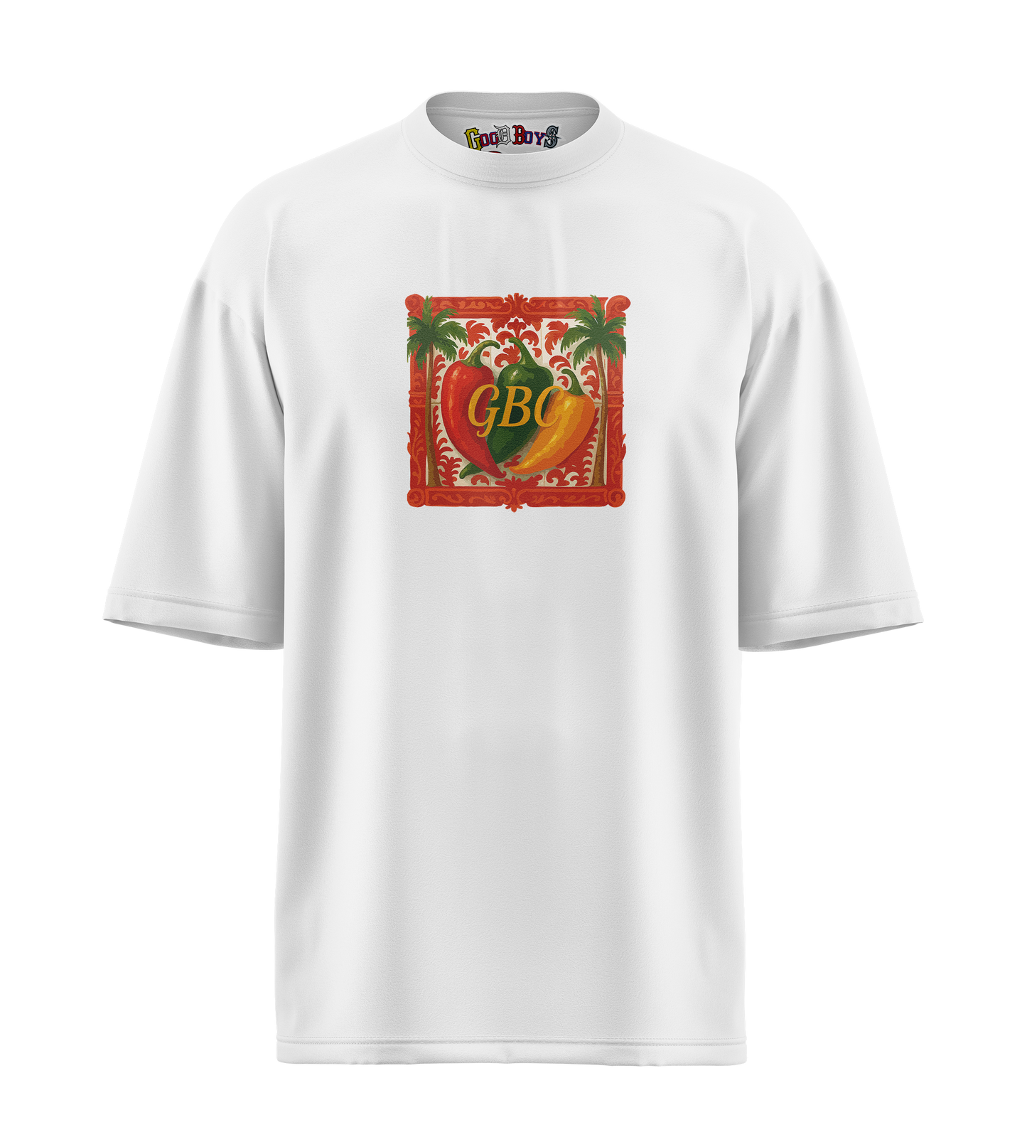 CAMISETA BLANCA GBC SPICY MEXICAN CHILE